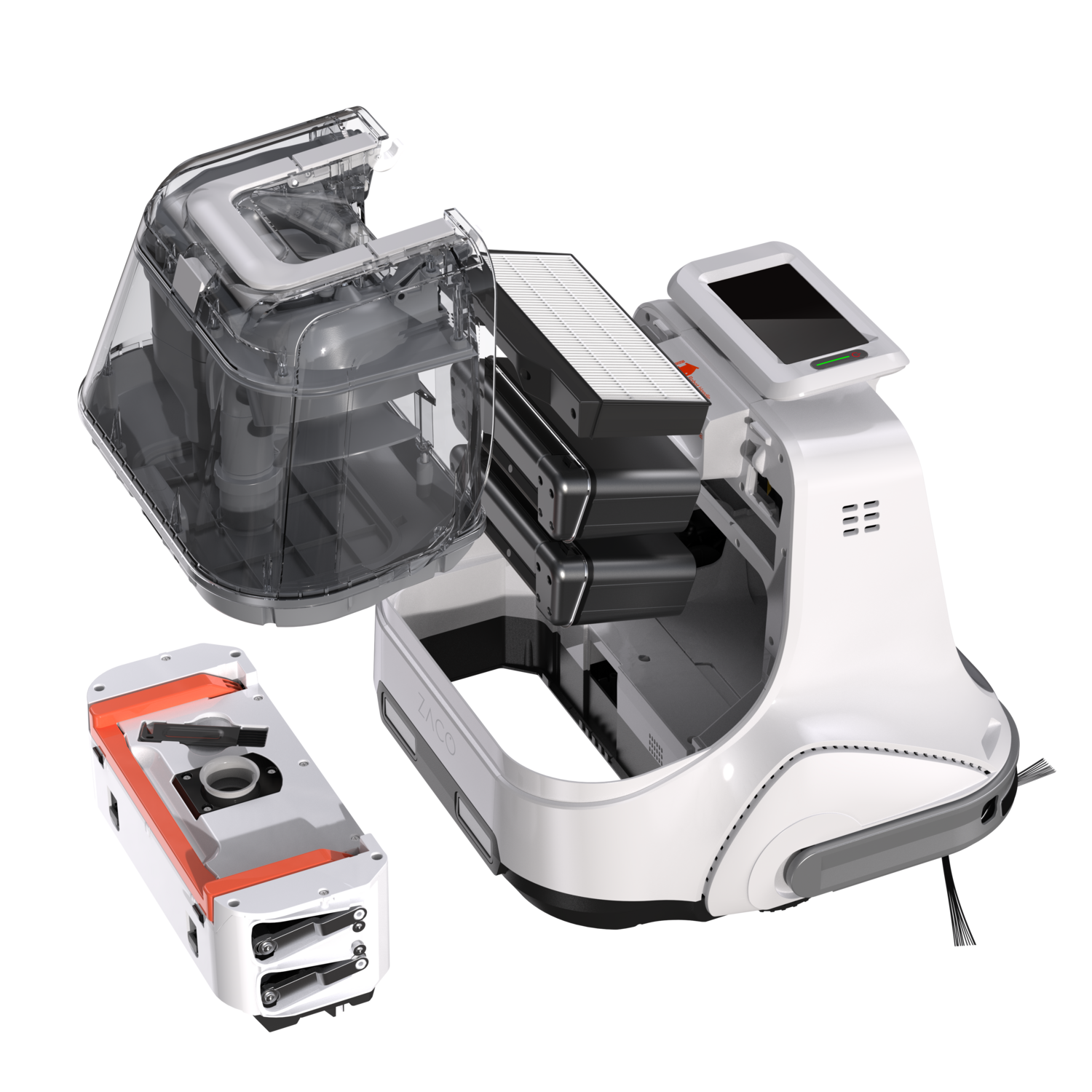 X1000 robot vacuum cleaner with removed parts