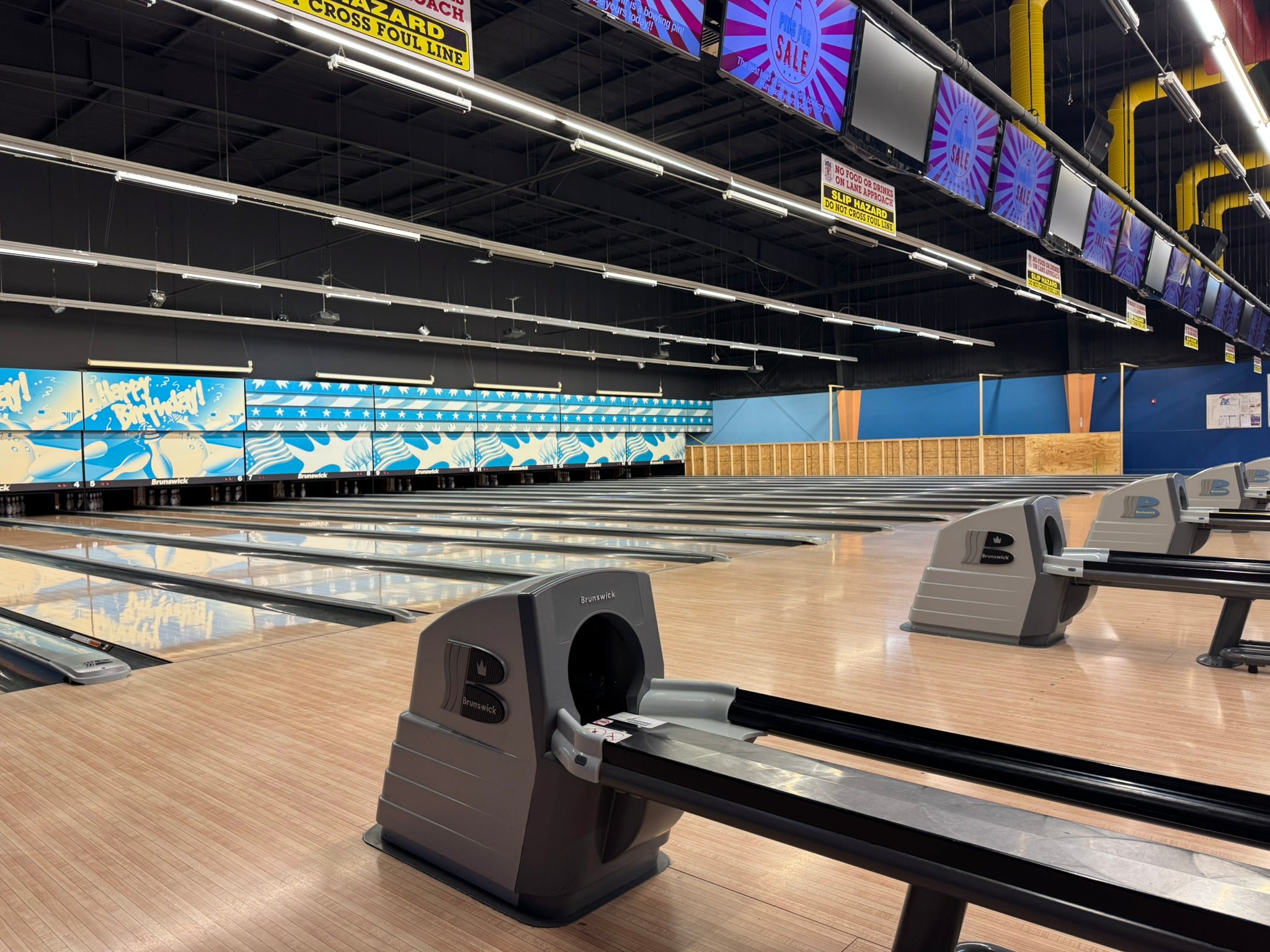 Interior of the bowling area