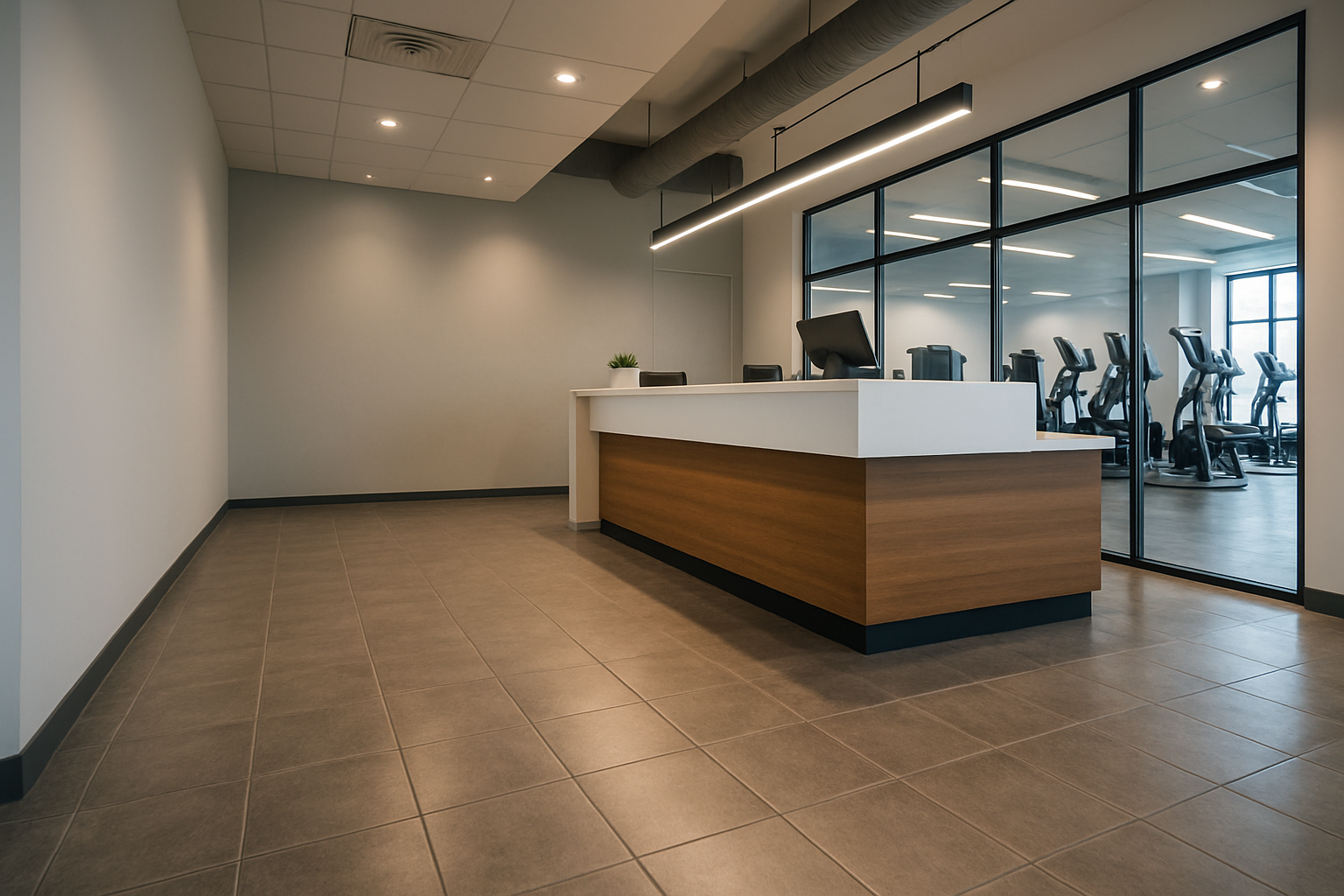 Fitnessstudio Eingangsbereich
