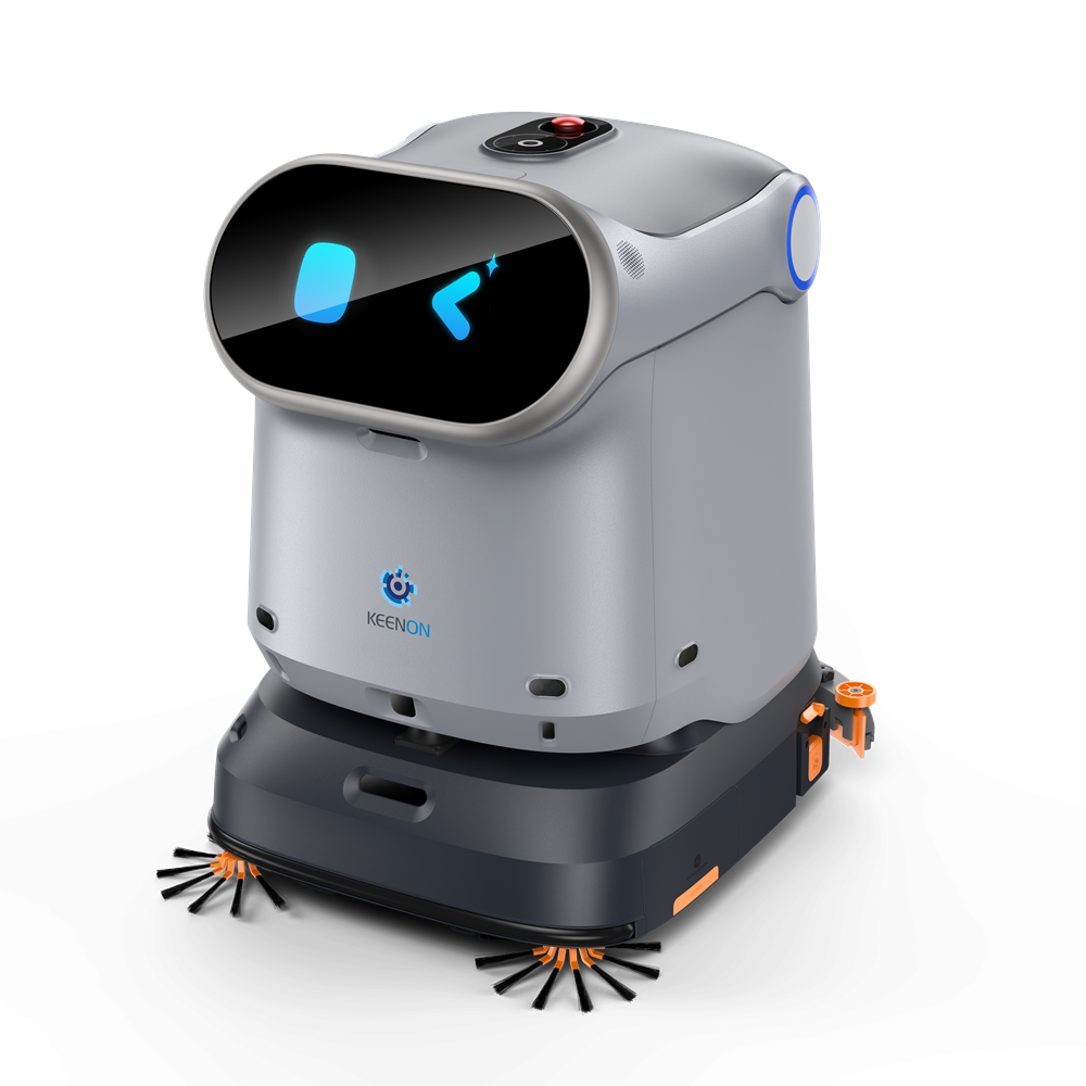 KEENON KLEENBOT C40s commercial cleaning robot with workstation
