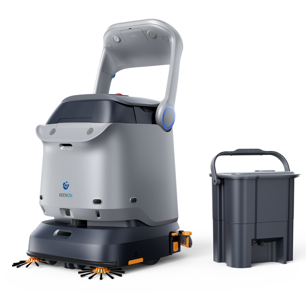 KEENON KLEENBOT C40s commercial cleaning robot with workstation