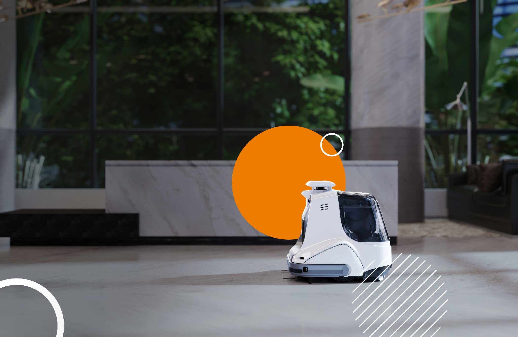 X1000 Robot driving from right to left