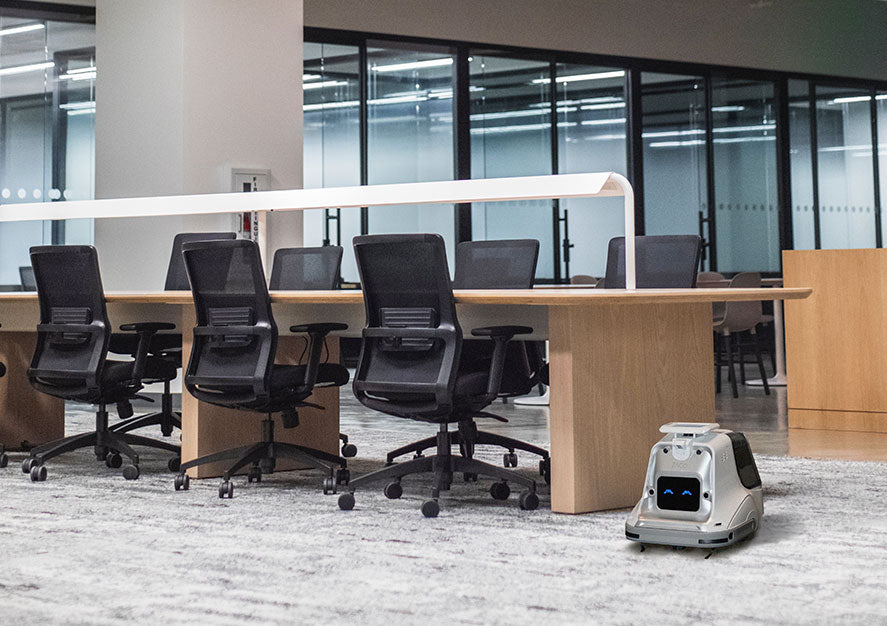 X1000 robot cleans office