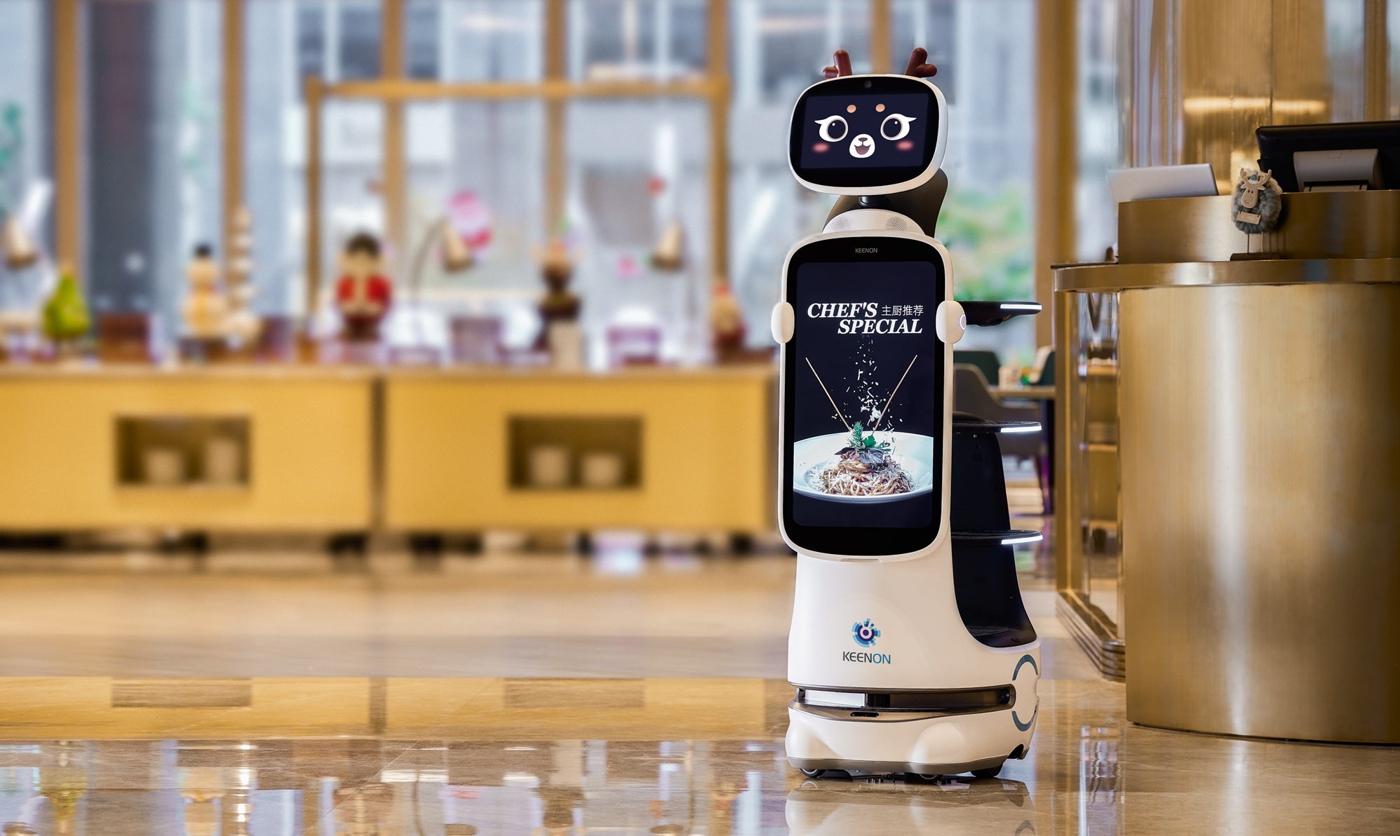 Load video: T10 Servierroboter im Restaurant