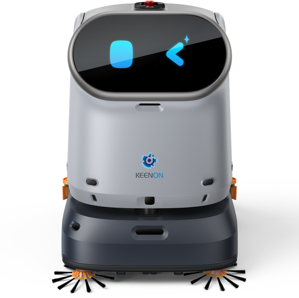 KEENON KLEENBOT C40s commercial cleaning robot with workstation