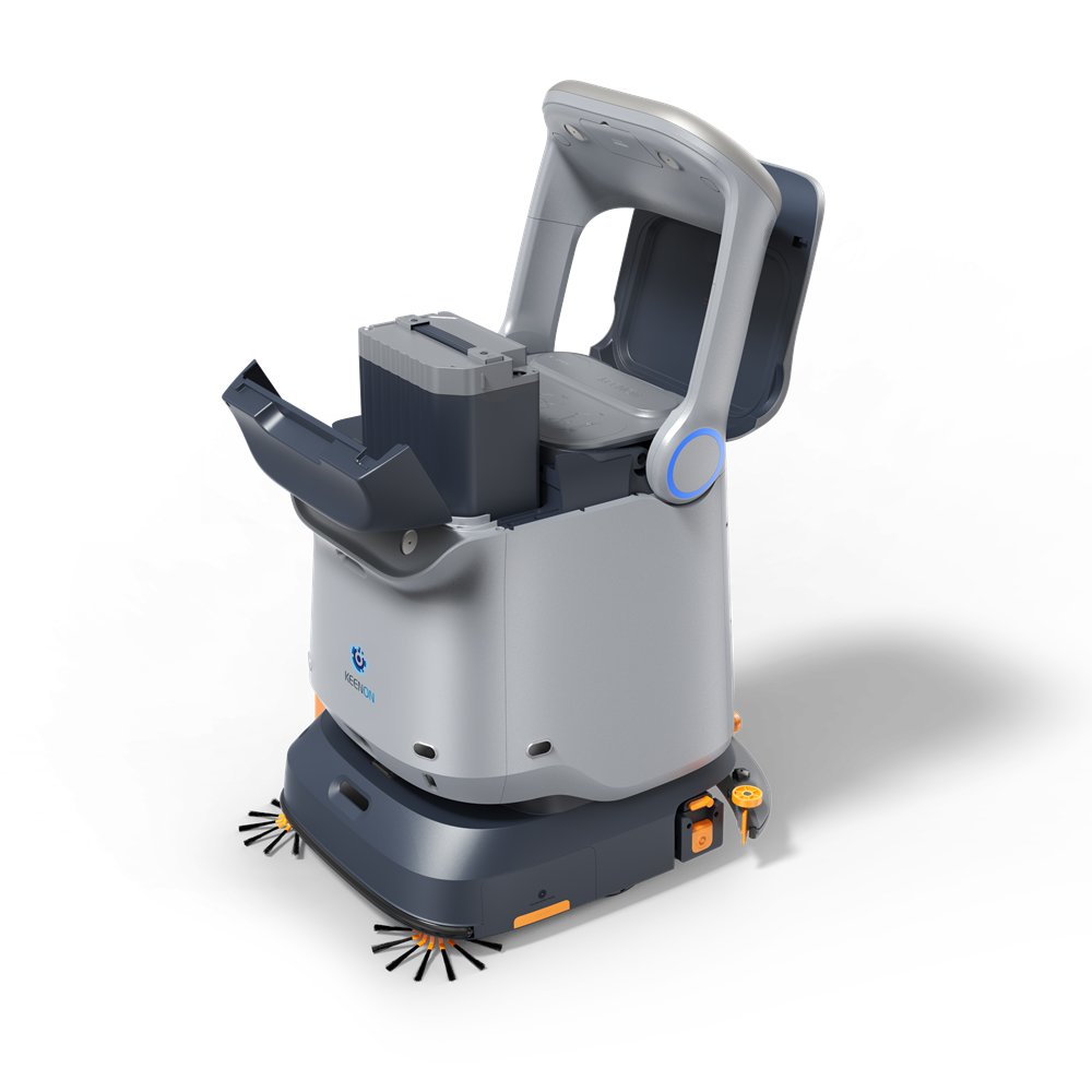 KEENON KLEENBOT C40s commercial cleaning robot with workstation